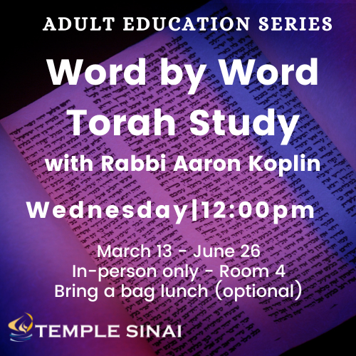 Banner Image for Word by Word Torah Study with Rabbi Aaron Koplin