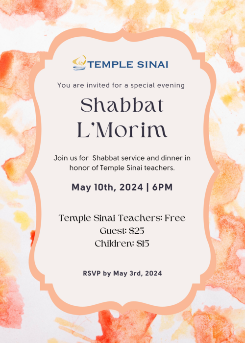 Banner Image for Shabbat L'Morim Dinner