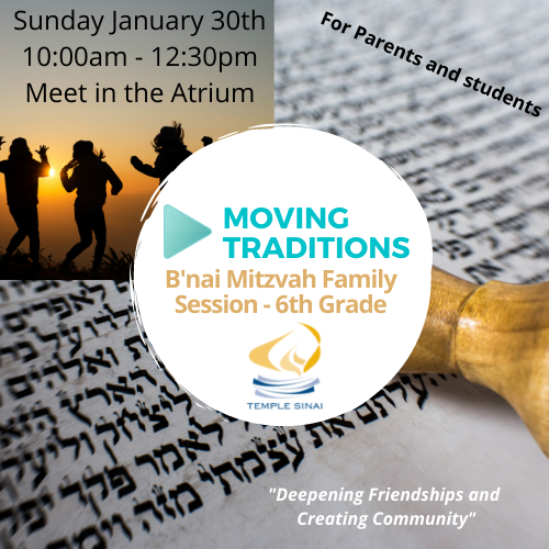 Banner Image for 6th Grade Bnai Mitzvah Moving Traditions Bnai Mitzvah 6th grade Family Session - IN PERSON